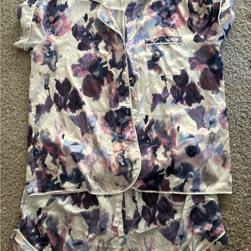 Stars Above Soft Gray Pajama Set
